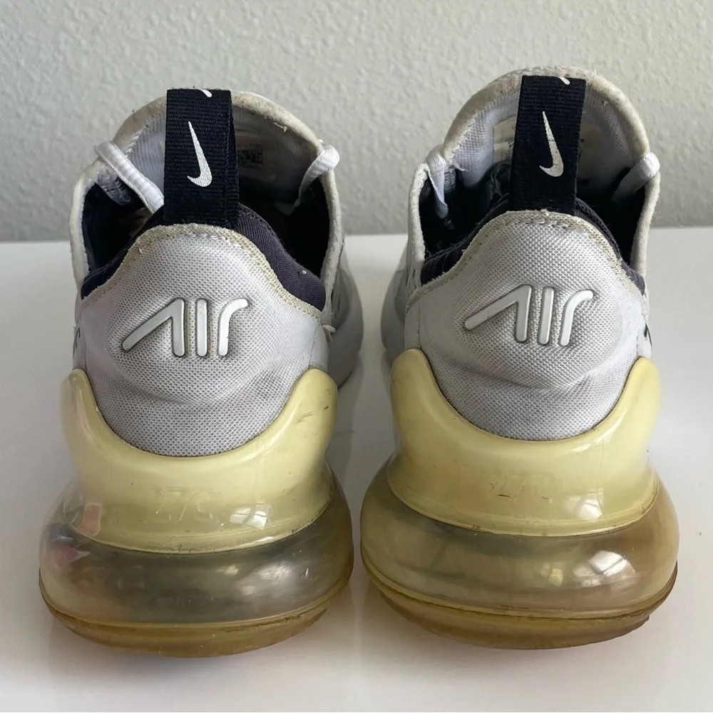 Nike Air Max 270 White and Gray Sneakers